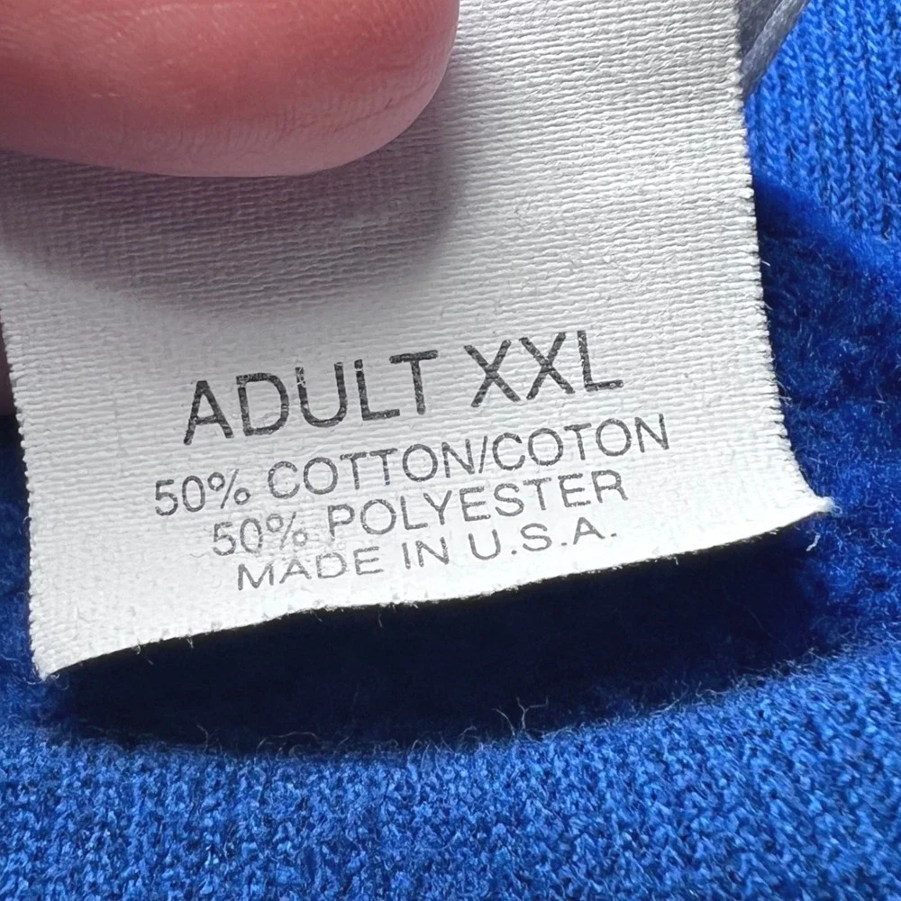 Vintage Holiday Embroidered Birdhouse Sweatshirt Womens XXL Blue Christmas Cozy - Picture 5 of 10